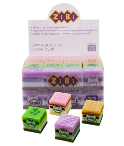 Гумка для стирання Zibi квадратна "Cake" (уп.=32 шт.)