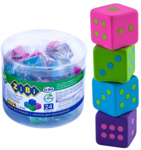 Гумка для стирання Zibi квадратна "Fun Cube" (уп.=24 шт.)