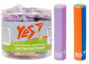Гумка для стирання Yes циліндрична "Rock-N-Roll" (уп.=48 шт.)