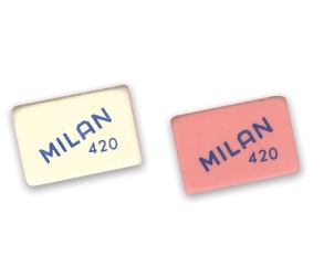 Гумка для стирання Milan прямокутна (уп.=20 шт.)