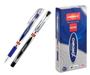 Ручка кулькова Unimax "ChromX", 0,7 мм, синя (уп.=12 шт.)