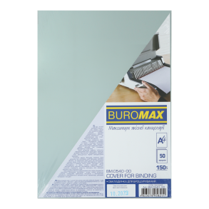 Обкладинка для брошурування: А4, пластик, 150 мкм, 50 шт. прозора Buromax