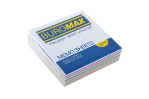 Папір для нотаток 80*80*20 мм, неклеєний/зебра Buromax