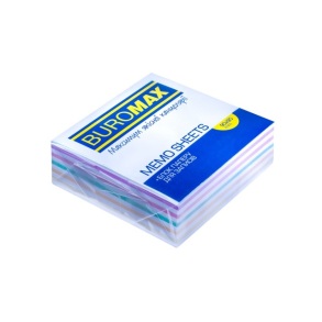 Папір для нотаток 90*90 мм/330 арк., неклеєний/зебра Buromax