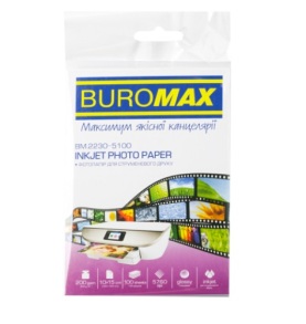 Фотопапір глянцевий 10*15 см 200 г/м2 100 арк. Buromax