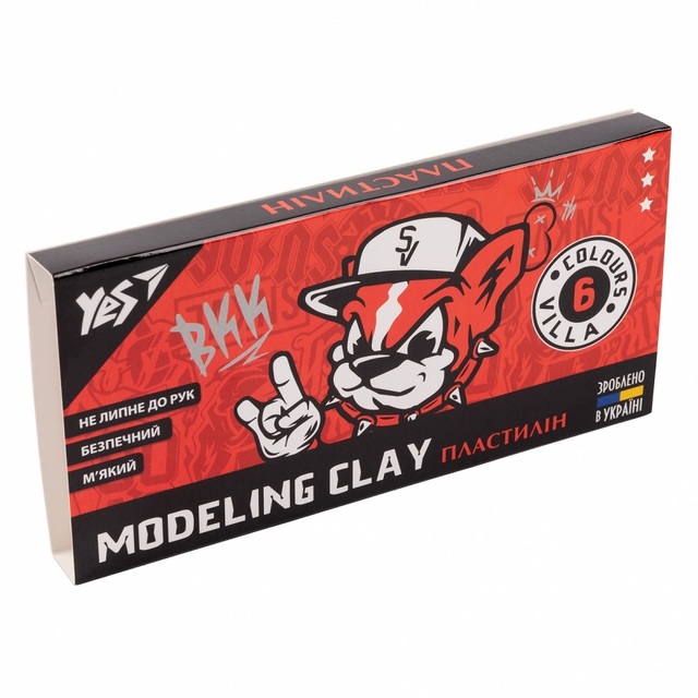 Пластилін Yes 6 кол. 120 г "Stratch Dog" 