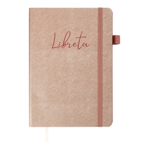 Блокнот шкірзам А5 96 арк., "295117 Libreta", #, бежевий Buromax