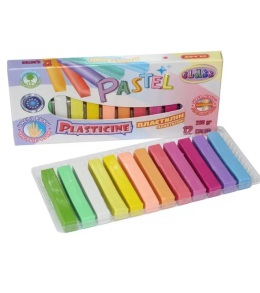 Пластилін Class 12 кол. 200 г "Чисті руки. Eco Pastel"