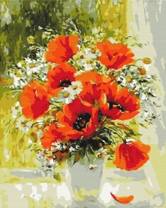 Картина за номером 40*50 см BS 51975 "Польовий букет маслом" Brushme