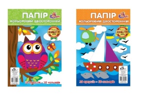 Папір кольоровий двосторонній А5/10 арк. 10 кол. (уп.=40 шт.) Рюкзачок