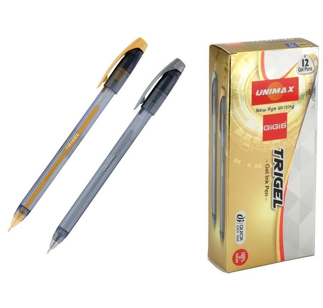 Ручка гелева Unimax "Trigel-2", 0,5 мм, срібляста (уп.=12 шт.)