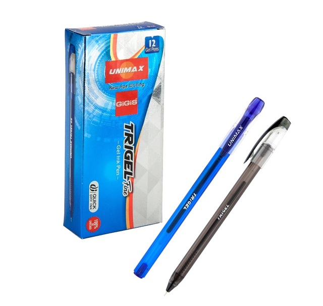 Ручка гелева Unimax "Trigel", 0,5 мм, синя (уп.=12 шт.)