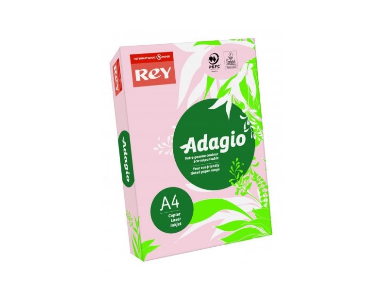 Папір "Rey Adagio" пастель A4, 80 г/м2, 500 арк., Pink 07/світло-рожевий