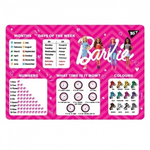 Покриття настільне дитяче А3 "English. Barbie" пластикове Yes