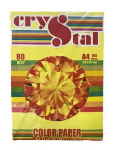Папір "Crystal Color Paper" інтенсив A4, 80 г/м2, 100 арк., Lemon 210/лимон