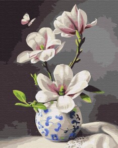 Картина за номером 40*50 см BS 51906 "Натюрморт з орхідеєю" Brushme