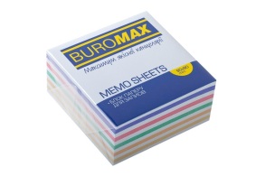 Папір для нотаток 90*90*40 мм, неклеєний/зебра Buromax