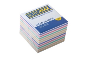 Папір для нотаток 90*90*70 мм, неклеєний/зебра Buromax