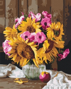 Картина за номером 40*50 см BS 52735 "Дачний букет" Brushme