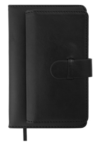 Щоденник датований Buromax А6 2027 2531-01 "Epos" шкірзам/поролон чорний 