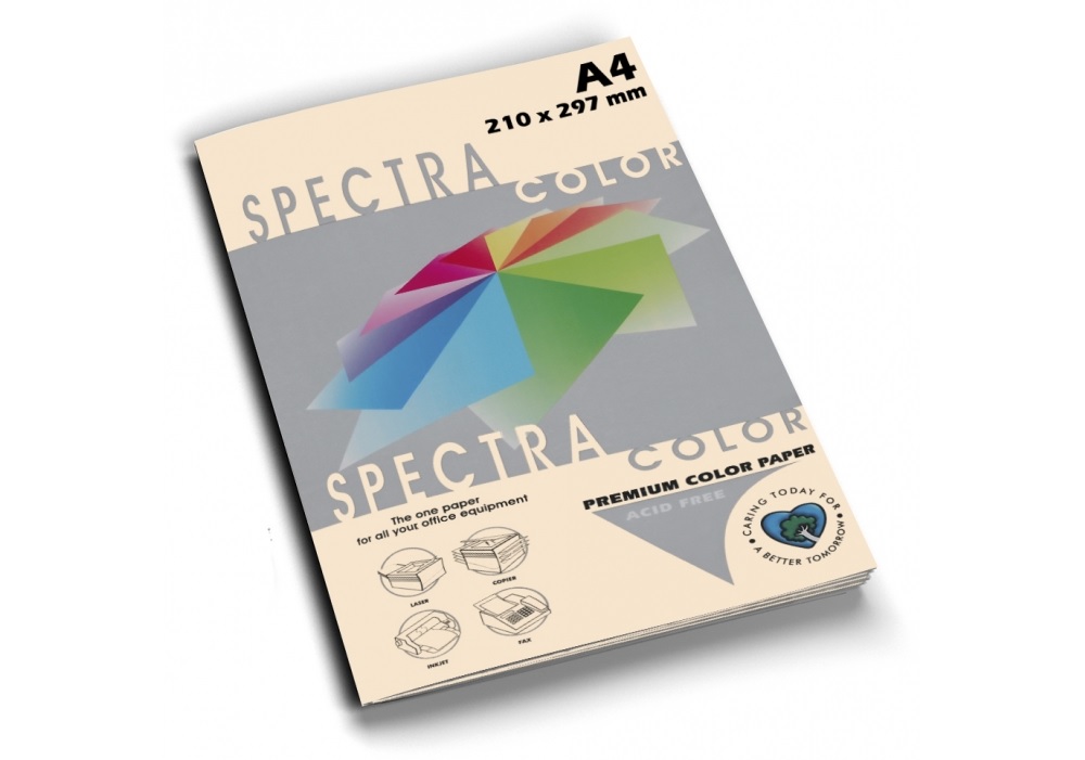 Папір "Spectra Color" пастель A4, 160 г/м2, 100 арк., Ivory 100/слонова кістка