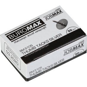 Кнопки нікелеві 50 шт. "Jobmax" Buromax