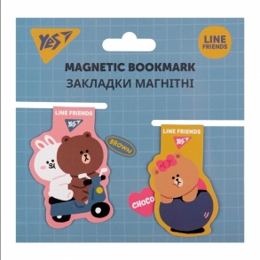 Закладка магнітна "Line Friehds" (планшет=2 шт.) Yes