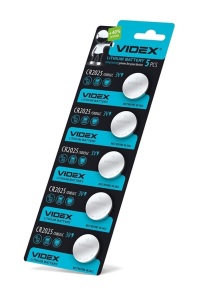Батарейка-таблетка 2025 "Videx" (уп.=5 шт.)
