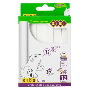Крейда біла квадратна 12 шт. "Kids Line" Zibi