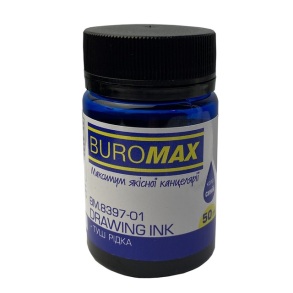 Туш для креслення 50 мл синя Buromax
