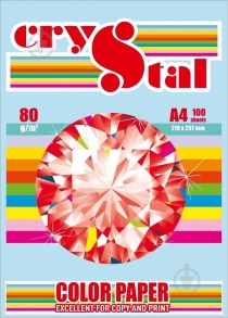 Папір "Crystal Color Paper" інтенсив A4, 80 г/м2, 100 арк., Turquoise 220/синій