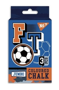 Крейда кольорова кругла 3 шт. "Jumbo Football" Yes