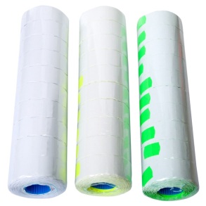 Цінник кольоровий 26*16 мм/16 м/роллер=1000 шт., фігурний/жовтий Buromax