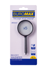 Лупа d=50 мм 5-кратне збільшення Buromax