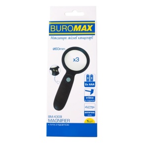 Лупа d=60 мм 3-кратне збільшення Buromax