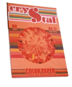 Папір "Crystal Color Paper" інтенсив A4, 80 г/м2, 100 арк., Saffron 240/помаранчевий