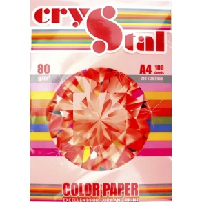 Папір "Crystal Color Paper" неон A4, 80 г/м2, 100 арк., Pink 342/рожевий