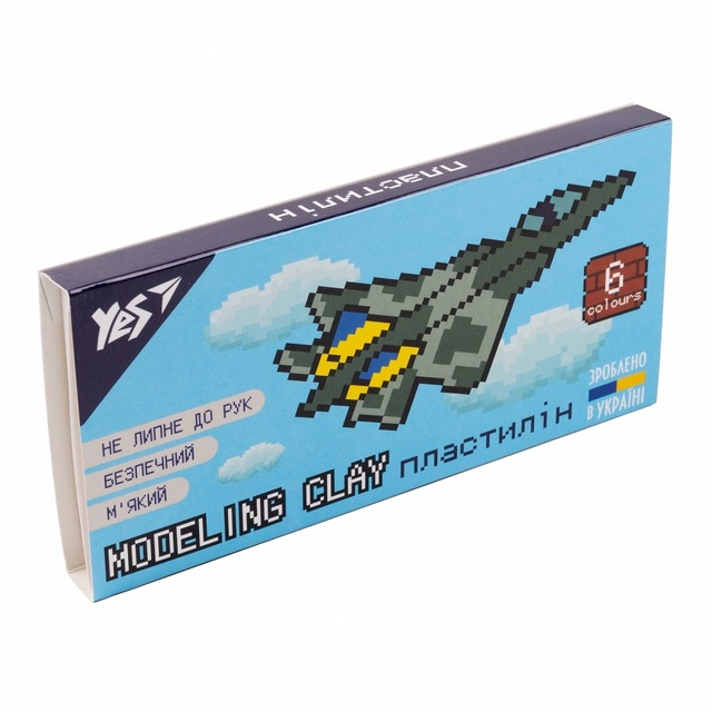 Пластилін Yes 6 кол. 120 г "8bit UA"
