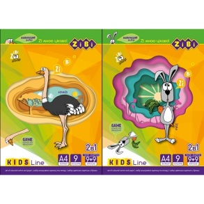 Набір картон + папір кольоровий А4 9+9 арк. "Kids Line" (уп.=20 шт.) Zibi