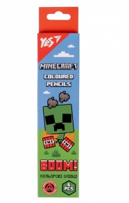 Олівці кольорові Yes 6 кол. "Minecraft"