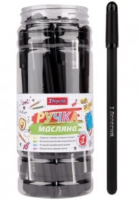 Ручка кулькова 1 Вересня "Amazik", 0,7 мм, масляна основа, чорна (уп.=30 шт.)
