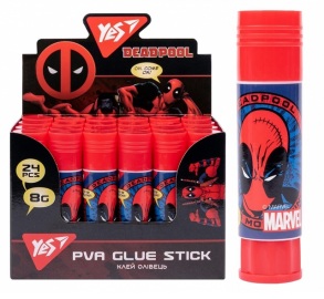 Клей-олівець 8 г PVA "Marvel Deadpool" (уп.=24 шт.) Yes