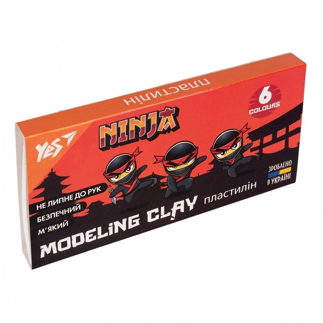 Пластилін Yes 6 кол. 120 г "Ninja"