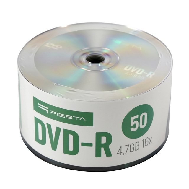 Диск DVD-R "Fiesta", 4,7 Gb, 16x bulk, 50 шт. 