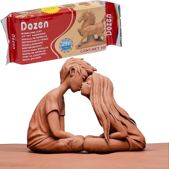 Пластилін скульптурний 500 г теракотовий "Dozen"