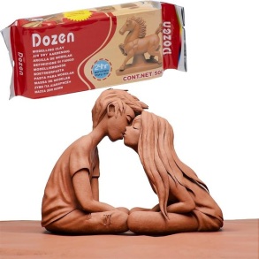 Пластилін скульптурний 500 г теракотовий "Dozen"