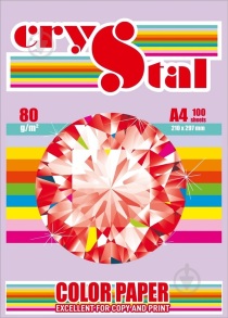 Папір "Crystal Color Paper" інтенсив A4, 80 г/м2, 100 арк., Taro 274/фіолетовий