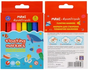 Фломастери Maxi 8 кол. плаваючі