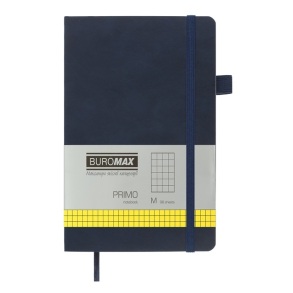 Блокнот шкірзам 125*195 мм 96 арк., "291161 Primo", #, синій Buromax