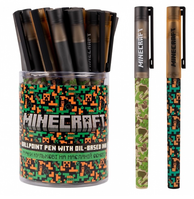 Ручка кулькова Yes "Minecraft", 0,7 мм, синя (уп.=24 шт.)